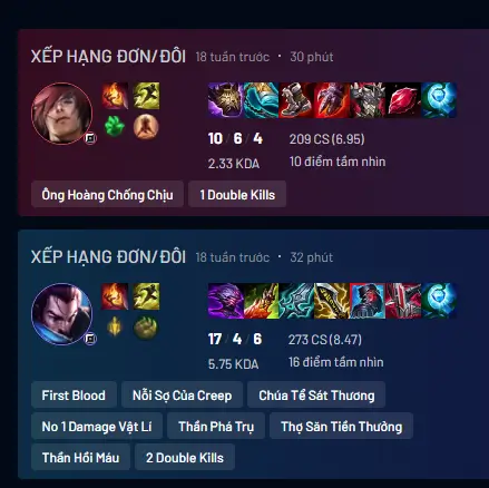 Xem chi tiết Bảng ngọc và Trang bị